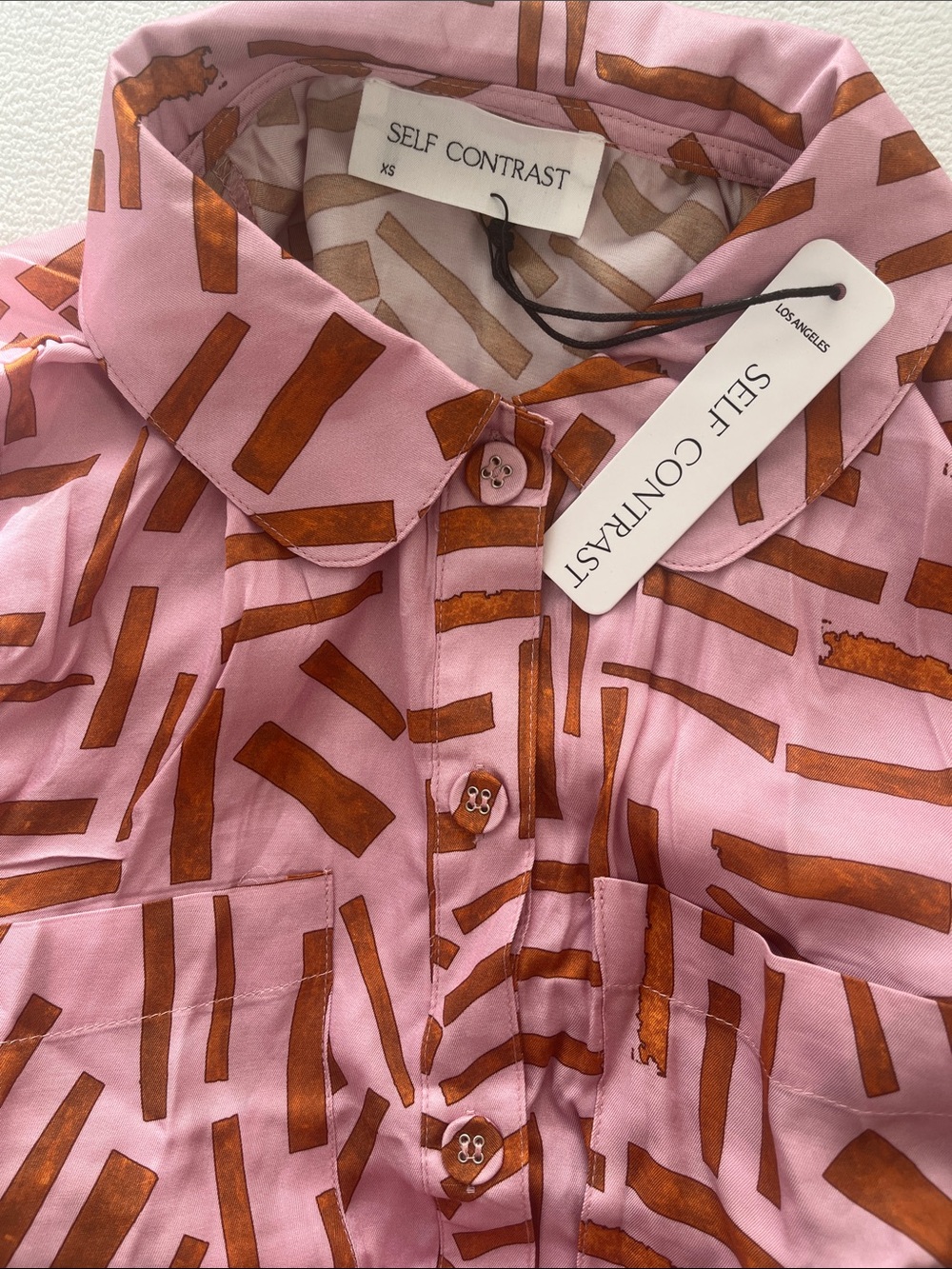 Anthropologie SELF CONTRAST 2 Pc Set Crop Top & Hi Waisted Pant Size XS NWT - Picture 2 of 10